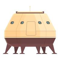 Spaceship icon cartoon vector. Future base vector