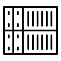 Port cargo container icon, outline style vector