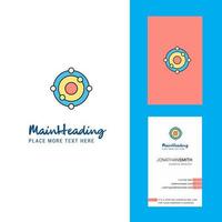 Atoms Creative Logo and business card vertical Design Vector