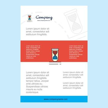 Template layout for DNA comany profile annual report presentations leaflet Brochure Vector Background
