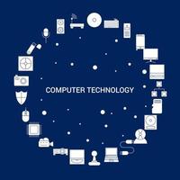 Creative Computer Technology icon Background vector