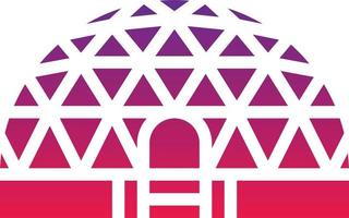 dome sphere space ball building - solid gradient icon vector