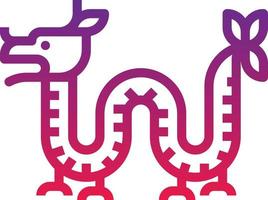 dragón animal mito viajes china - icono degradado vector