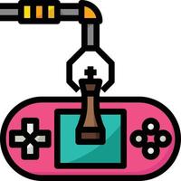 game console ai artificial intelligence - filled outline icon vector