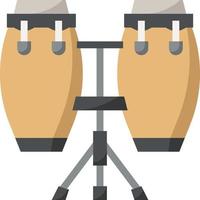 conga music musical instrument - flat icon vector