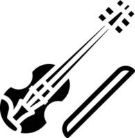 violin music musical instrument - solid icon vector