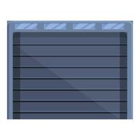 Garage automatic gate icon, cartoon and flat style vector