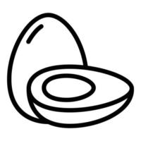 Boiled egg icon, outline style vector