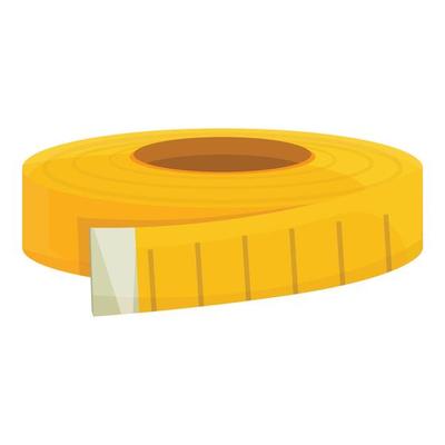 Measurement tape icon, cartoon style