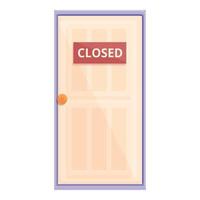 Discrimination door icon cartoon vector. Gender equality vector