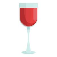 vector de dibujos animados de icono de copa de vino tinto. coctel de alcohol