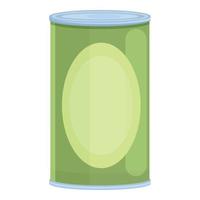 Canned food icon, cartoon style vector