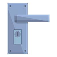 Door handle icon, cartoon style vector