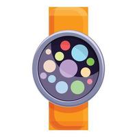 Colorful smart watch icon, cartoon style vector