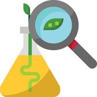 researching ecology searching development lab - flat icon vector