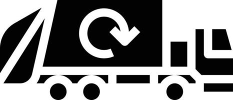 recycle truck trash waste ecology - solid icon vector