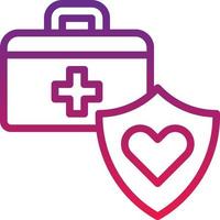 health insurance life protect guard safe - gradient icon vector