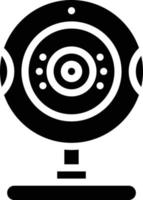 webcam camera recorder computer accessory - solid icon vector