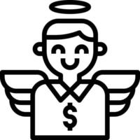 angel investor investment donate businessman - outline icon vector