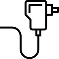 accesorio de computadora de carga de energía del adaptador - icono de contorno vector