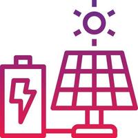 solar energy cell power ecology - gradient icon vector