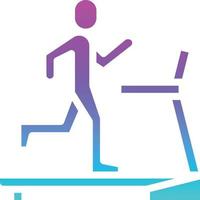 treadmill run running diet nutrition - solid gradient icon vector