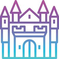 castle king queen palace antique building - gradient icon vector