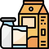 milk cafe restaurant bottle - filled outline icon vector