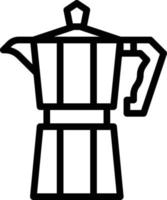 moka pot coffee cafe restaurant - outline icon vector