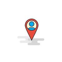 Flat Map navigation Icon Vector