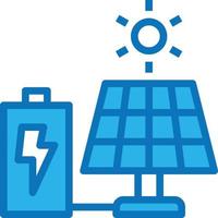 solar energy cell power ecology - blue icon vector