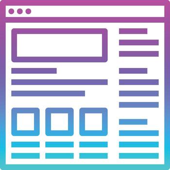 web blog feed noticias multimedia - icono degradado vector