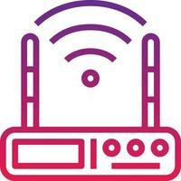 router wireless wifi computer accessory - gradient icon vector