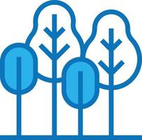 ecología forestal crecer planta árbol - icono azul vector
