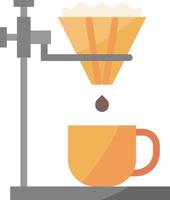 drip coffee cafe restaurant - flat icon vector