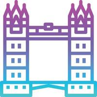 london bridge landmark england building - gradient icon vector
