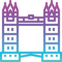 london bridge landmark england building - gradient icon vector