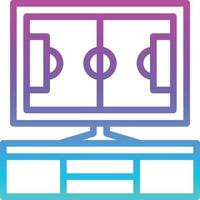 soccer tv sport channel entertainment - gradient icon vector