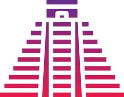 chichen itza mexico landmark building - solid gradient icon vector