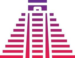 chichen itza mexico landmark building - solid gradient icon vector