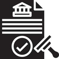 approved document stamp loan banking - solid icon vector