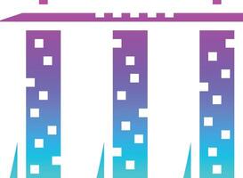 marina bay sands singapore landmark building - solid gradient icon vector