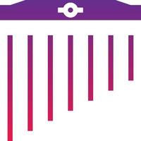 tubular bells music musical instrument - solid gradient icon vector