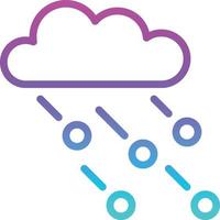 sleeting snowing raining strom - gradient icon vector