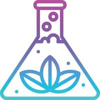 test tube ecology research lab development - gradient icon vector