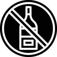 alcohol sin bebida de nutrición dietética - icono sólido vector