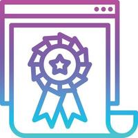quality content award website seo - gradient icon vector