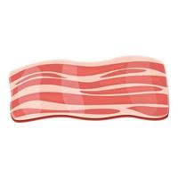 Bacon breakfast icon, cartoon style vector