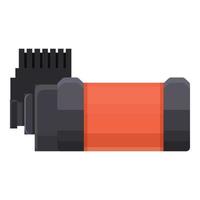 Pneumatic compressor icon, cartoon style vector