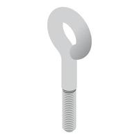 Hook screw icon, isometric style vector